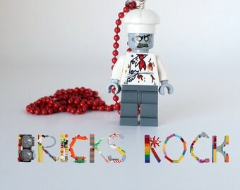 Zombie Chef - Necklace made with LEGO® minifigure™ - Jewelry made with LEGO® pieces
