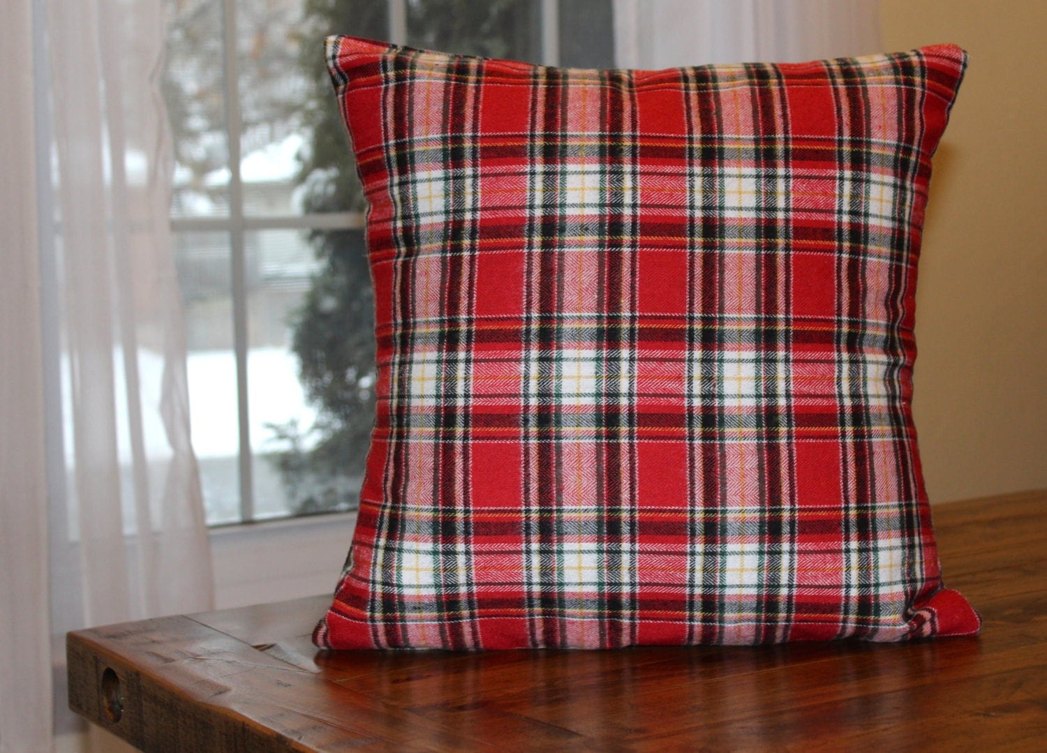 Cover Throw Pillow Plaid Pillow Cover Cottage Decor