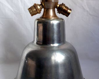 Industrial luminaire original aluminum / three casings / suspension shop vintage / loft / decoration kitchen / unusual / Lampshade