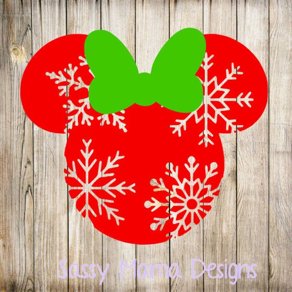 Download Minnie Snowflake Minnie Christmas SVG design digital file