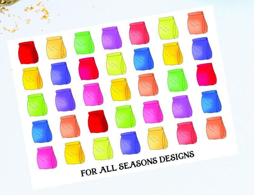 Lunch Box Planner StickersLunch Bag Planner Stickers Meal Prep