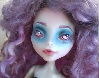 OOAK Monster High Doll- Lagoona Blue. Repainted and rerooted.