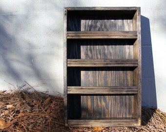 Rustic Farmhouse Spice Rack | Espresso | Rustic Decor | Wall Hanging | Rustic Kitchen | Shabby Chic | Spices | Kitchen | New Reclaimed
