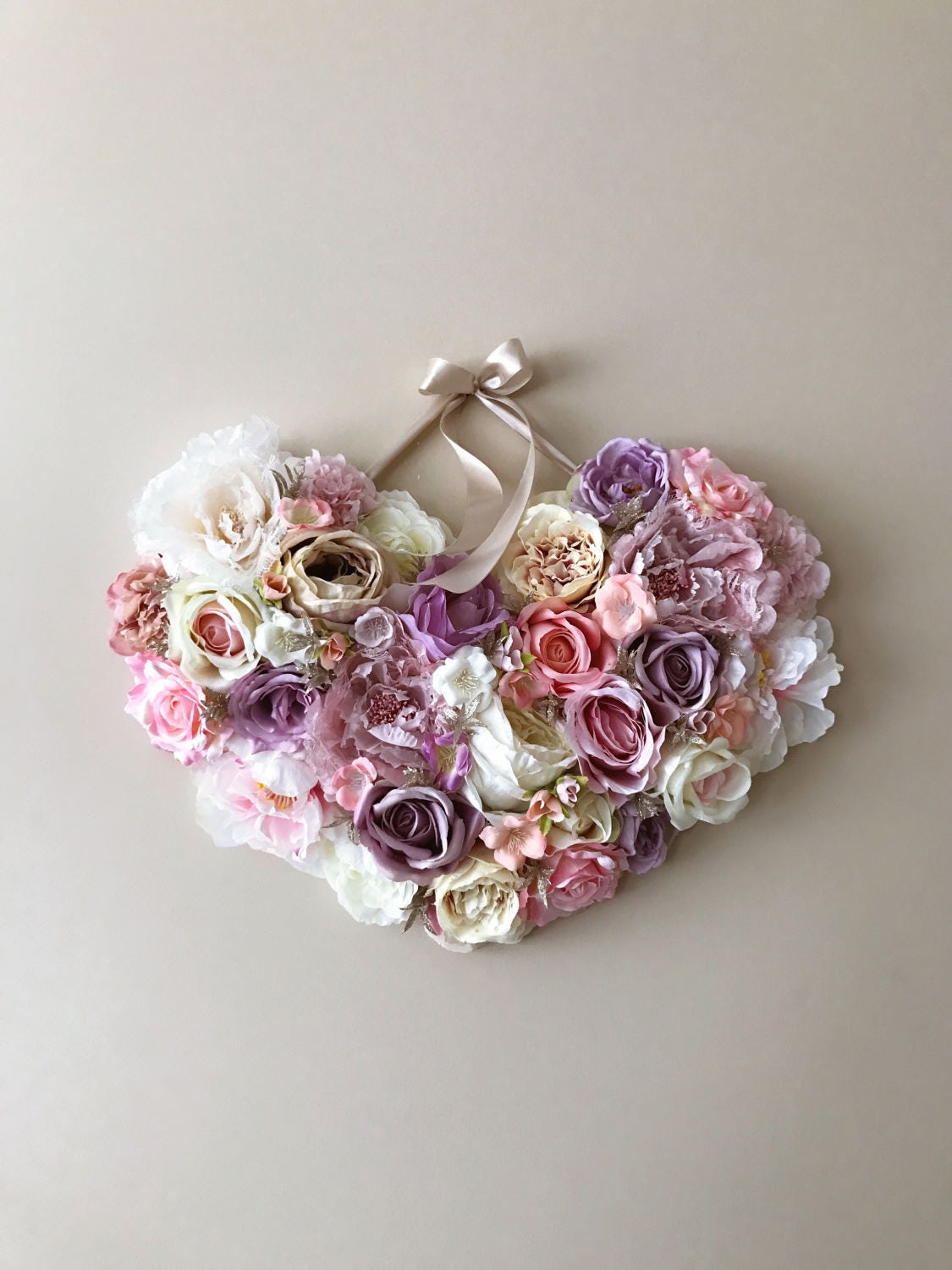 Mothers day gift, Heart, Flower girl gift, Baby pink, Nursery decor, Nursery hanging heart / Baby shower gift, Photography Prop