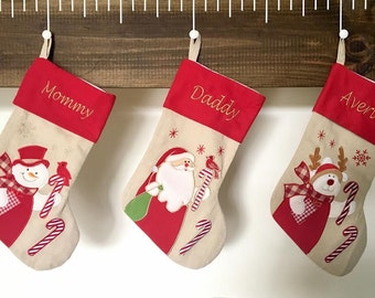 Personalized Christmas stocking , monogrammed christmas stocking , custom christmas stocking , personalized stocking