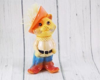 Cat lover gift kitty toy fun cat toys puss in boots toy for girls childrens toy vintage decor collectable toys kids toys baby girls toy gift