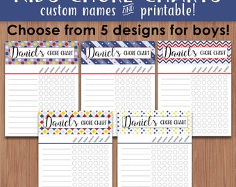 Personalized Chore Charts, Kids Chore Charts Printable, Chore Chart Printable, Customized Names Chore Charts, Chore Chart, Printable Planner