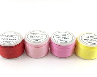 ThreadArt 13mm Silk Ribbon (5 meters) Sold by Individual Spools