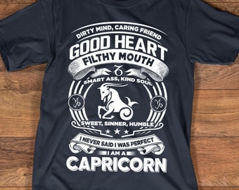 Capricorn T-shirt | Capricorn Shirt for Capricorn Girl, Capricorn Shirts With Capricorn Zodiac Sign, Capricorn Horoscope Birthday Gift