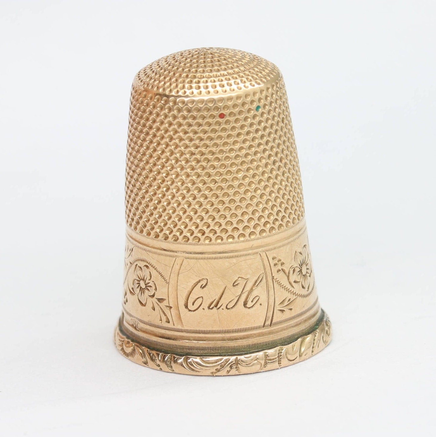 Antique 14k gold thimble/solid gold thimble/antique