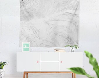 Marble Tapestry, White Tapestry, Marble Wall Hanging, Marble Wall Art, Marble Wall Tapestry, Neutral Wall Tapestry, Black White Tapestry