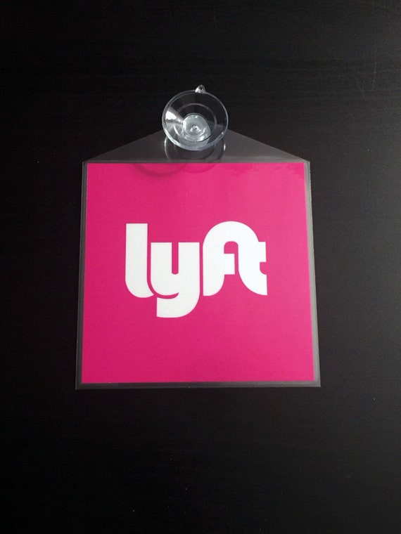 LYFT 4 DISPLAY SIGN decal placard emblem rideshare