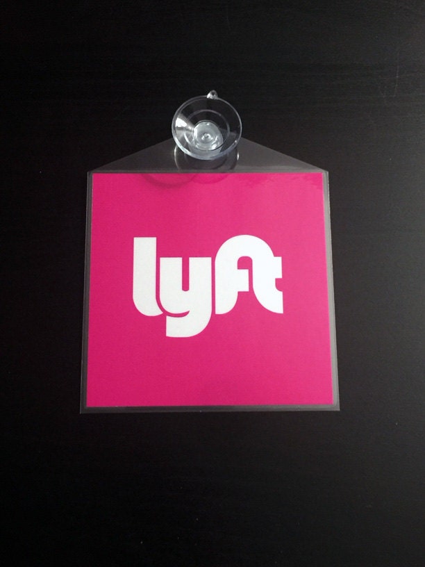 LYFT 4 DISPLAY SIGN decal placard emblem rideshare