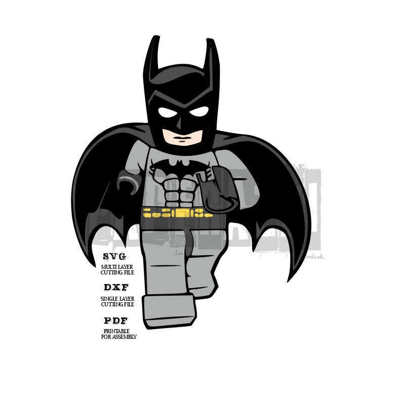 Download Batman Lego SVG DXF for Cricut Design Space Silhouette