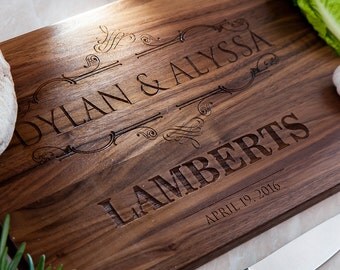 Personalized Cutting Board - Engraved Cutting Board, Custom Cutting Board, Wedding Gift, Housewarming Gift, personalized kitchen, Engagement