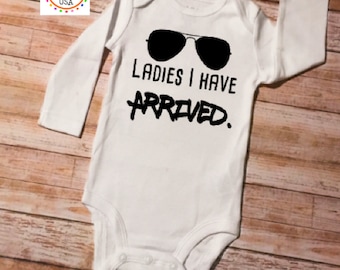 Newborn Baby Boy Clothes, Ladies I Have Arrived, Funny Baby Onesie, Coming Home Outfit, Baby Boy Outfit, Baby Shower Gift