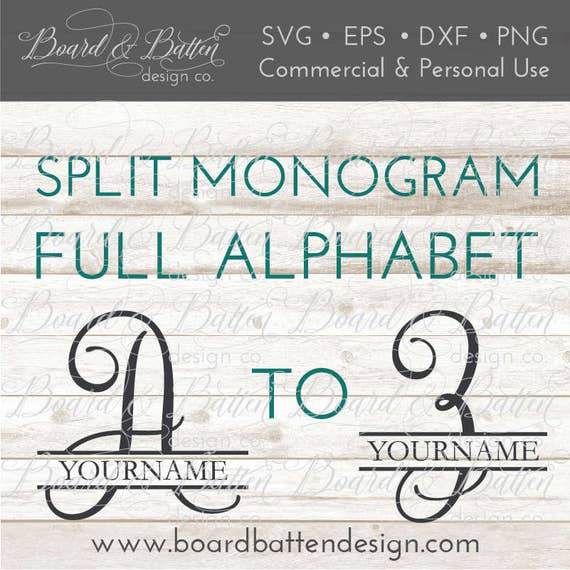 Download Split Monogram SVG Split Letter SVG Calligraphy Monogram