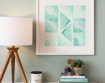 abstract watercolor downloadable print geometric painting printable art watercolour afford wall art - Cheap Wall Decor abstract watercolor downloadable print geometric painting printable art watercolour afford wall art - Cheap Wall Decor