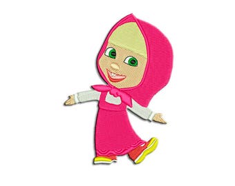 Masha Embroidery design - Masha and the Bear - Machine embroidery design - NushNusha shop