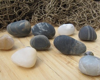 Beach Stone Drawer Knobs l Beach Stone Cabinet Knobs