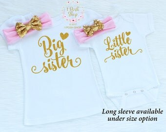 Big Sister Outfit, Big Sister Little Sister Outfits, Matching Sister Outfits, Little Sister Outfit, Big Sister Shirt, Sibling Outfits, FS20