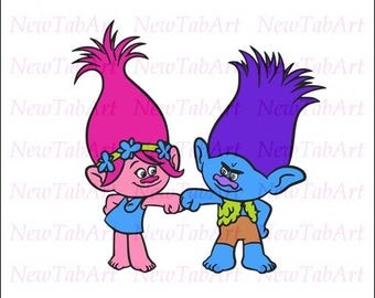 Trolls svg Trolls poppy svg trolls birthday svg Trolls clipart, svg files for silhouette cricut, svg png dxf eps cut files, vector files