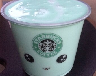 Starbucks Matcha Green Tea 5 oz. (140 g) Fluffy Slime Scented Slime Stress Relief, Therapy Tool Extras Included