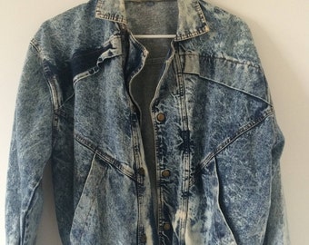 Vintage Acid Wash Denim Jacket
