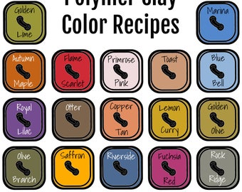 Premo brand Polymer Clay Color Recipe Ebook for Fall Winter 2017