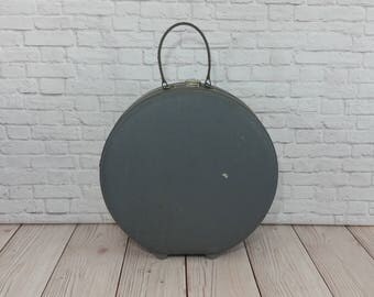 Vintage Round Grey American Tourister Suitcase Luggage