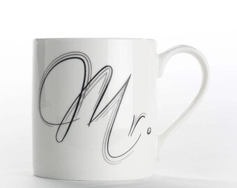 Coffee mug, coffee cup "Mr." bone china mug