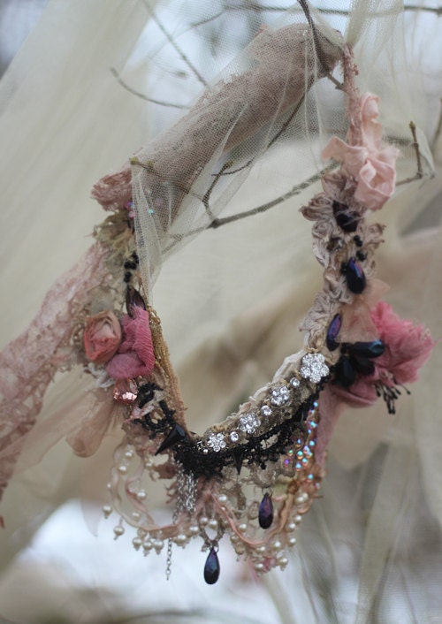 Victorian muse necklace delicate shabby chic by FleursBoheme