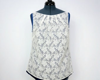 Reversible Lace Textured Tank Top main image 1