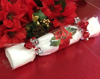 Christmas Crackers, Christmas Gift, Unusual face cloth and Toiletries or chocolate table gifts, Teacher present, stocking filler