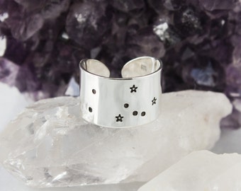 Taurus Zodiac Constellation Ring. Zodiac jewelry. Taurus birthday gift ring. Zodiac ring. Sterling Silver or Aluminum Constellation ring RTS