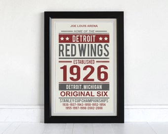Detroit Red Wings - Screen Printed Poster