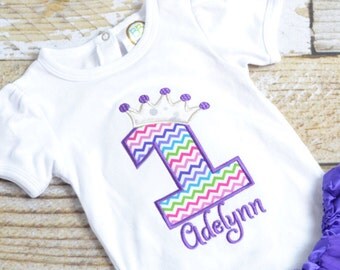 Purple Princess birthday Outfit - Purple Princess birthday shirt/tee! 1st, 2nd, 3rd, 4th, 5th, etc birthday shirt or birthday outfit!