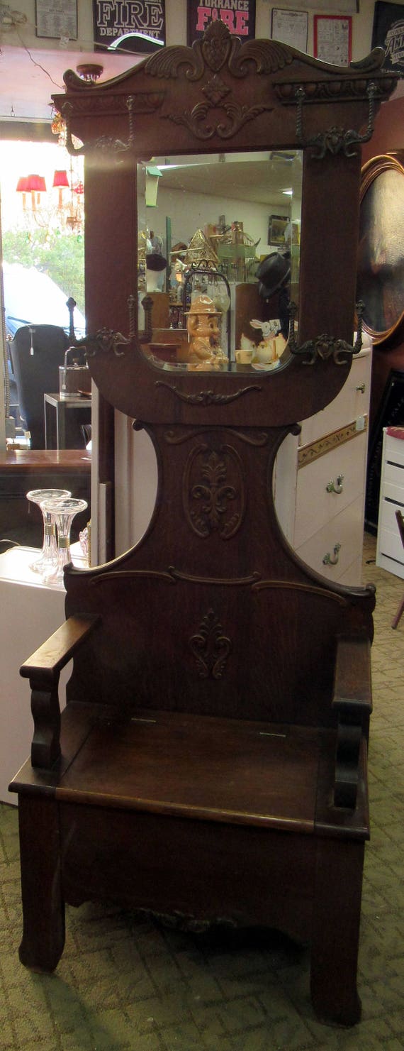 Oak Hall Tree with seat and storage