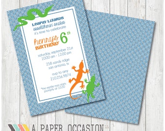 Reptile Birthday Invitation, Reptile Party Invitation, Boys Reptile Party, Reptile Printable Invitation, Reptile Digital Invitation