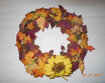 Autum Wreath - fall - Holiday - scarecrow