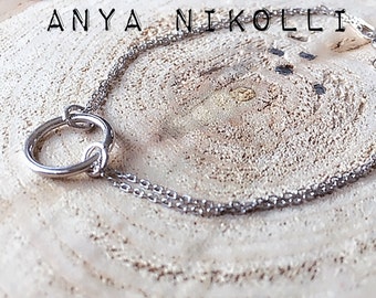 Karma bracelet,Circle bracelet,Sterling silver bracelet, Dainty bracelet,Dainty jewelry, Dainty Sterling silver bracelet, Layering bracelet