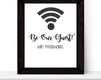 Wifi password frame | Etsy