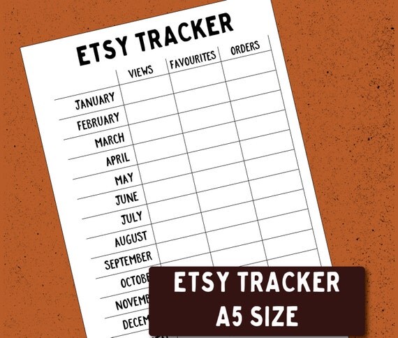 Etsy Printable Journal | printable bullet journal etsy sales tracker a5 Etsy Printable Journal | printable bullet journal etsy sales tracker a5