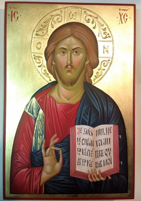 Jesus Christ icon painting hand painted orthodox icon