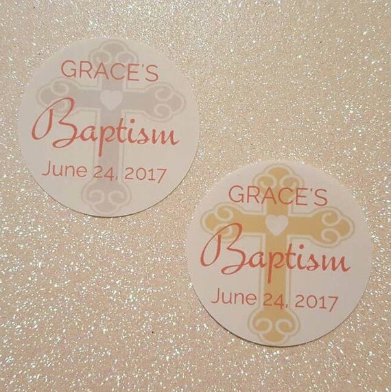 BAPTISM Stickers CHRISTENING Stickers Party Bag Stickers