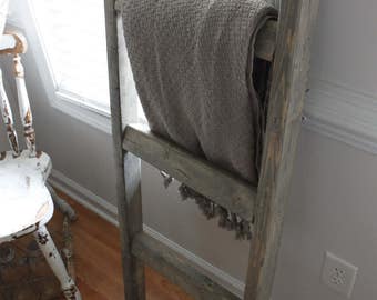 Blanket ladder- wood ladder- farmhouse decor- wood decor