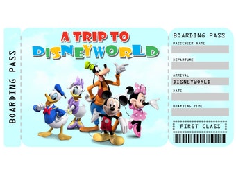 Carnival Cruise Printable Ticket Boarding Pass Customizable