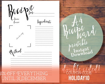 Recipe binder pages | Etsy