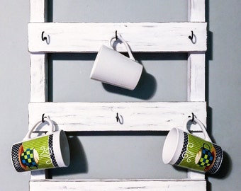 Coffee cup holder, coffee mug holder, tea cup rack, coffee bar, housewarming gift, kitchen decor, coffee, cup mug rack