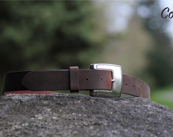 The Handmade Mens Leather Belt - 3 Colors (Browns)
